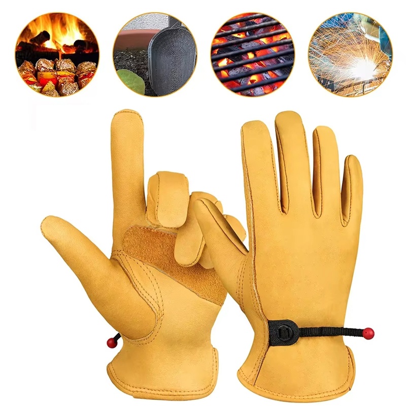 Gardening Tools Gloves - Luvas de Couro Masculinas para Trabalho,
