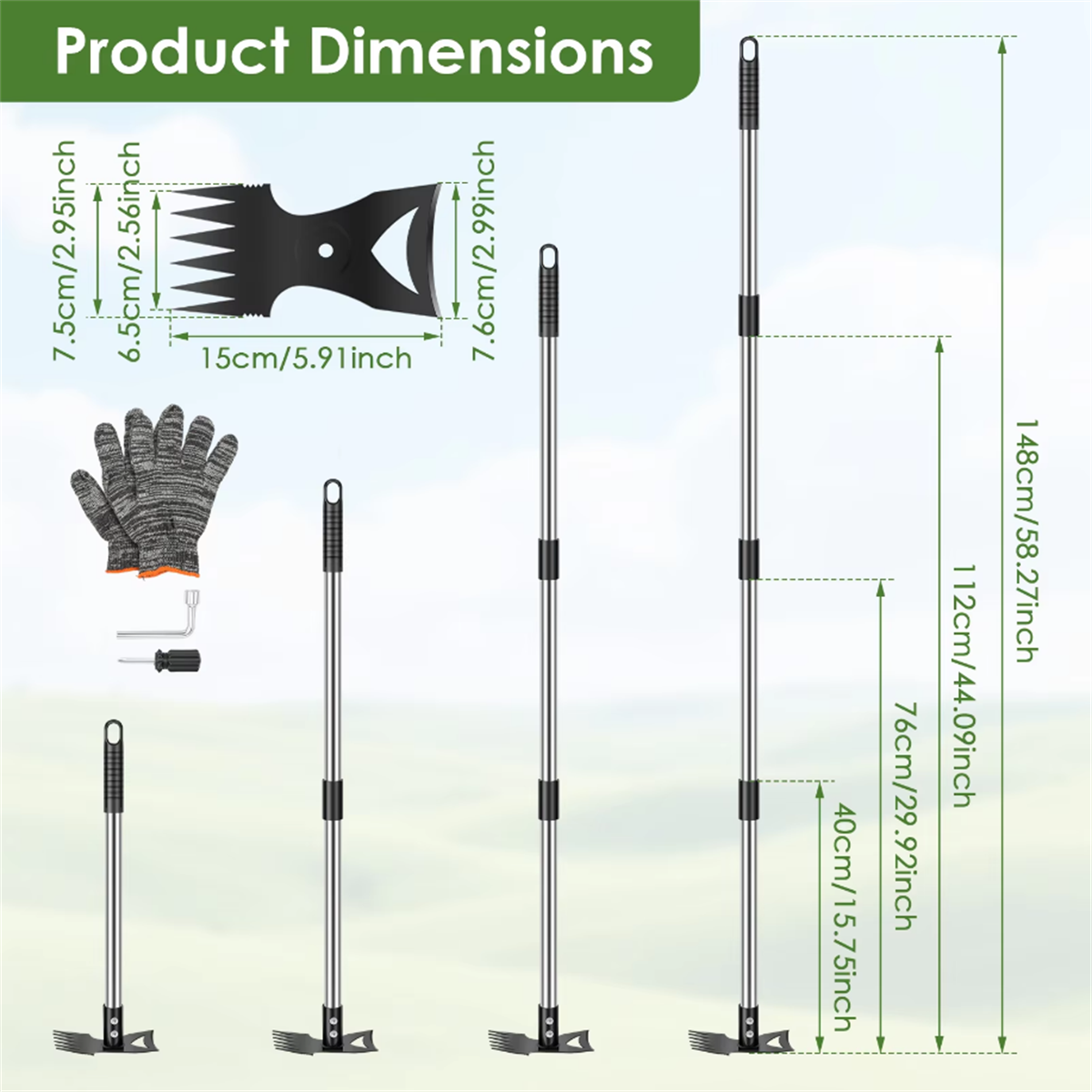 Enxada de Dupla Função para Ca - Gardening Tools Hoe avaliação e preço
